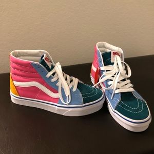 NWT Vans Sk8-Hi Multicolored Suede Canvas